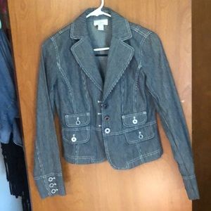 Striped jeans jacket